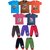 Jisha Fashion Boys Round Neck Cotton Tshirt and Plain Capri assorted color HMNSPLAIN ( Pack of5) 3Months to 5 Years