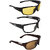 Zyaden Multicolour UV Protection Wrap-around Sunglasses (Pack of 3)