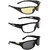 Zyaden Multicolour UV Protection Wrap-around Sunglasses (Pack of 3)