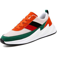 Woakers White ColourBlocked Sports Shoes For Men