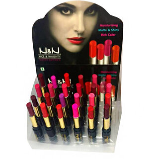                       NYN LONG LASTING MATTE  RICH COLOR PROFESSIONAL 24 SHADES LIPSTICK SET                                              