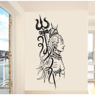 Wall Dreams Black Lord Shiva Religious Inspirational Vinyl Wall Sticker