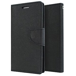                       Mercury Goospery Fancy Wallet Diary with Stand View Faux Leather Flip Cover for Samsung Galaxy S3 I9300 (Black)                                              