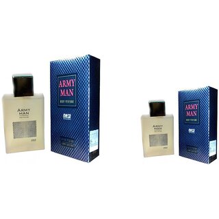                       Omsr Armyman hanky perfume for man combo of  two (100+60) 160 ml                                              