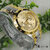 Rosra Golden Watches For Men by 7star 6 month warranty