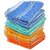 Cotton White,Green,Orange Face Towels (10X10 Inch) Combo Of 12