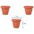 Plastic Flower Pots(11 X 14 cm) - Set of 3 (S.No-111)