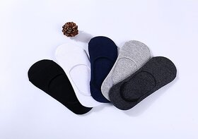DDH Men Printed Loafer Socks (Pack of 5)-Premium Plain