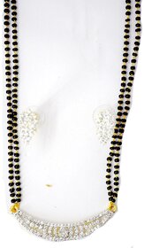 Mangalsutra Pendent With Chain and Earrings For Women