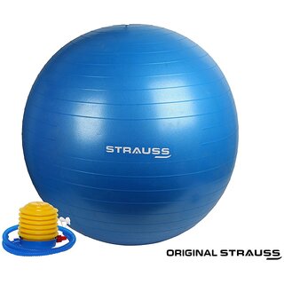 Strauss Anti Burst Gym Ball with Foot Pump, 85 Cm