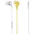 KSJ J5 Universal Earphone With Mic and Tangle Free Wire (Yellow/White)