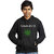 Campus Sutra Men's Black Hooded Sweatshirt (Design 3)