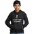 Campus Sutra Men's Black Hooded Sweatshirt (Design 13)