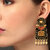 Asmitta Angelic Dangle Gold Plated LCT Stone Earring For Women
