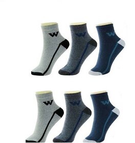 DDH Men's Ankle Length Socks  (Pack of 6)-W