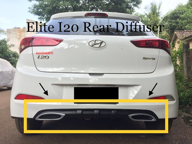 I20 elite rear on sale bumper diffuser