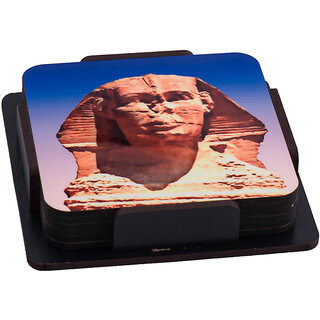 Egypt  Wooden Tea Coaster Set (Pack of 6)