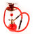 Skycandle New High Quality Hookah Chisha Nargile Glass Bottle+Lead Alloy Hookah Three Round Ball Shape Chisha Narguile Water Pipe(Red)