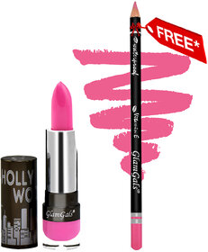 Buy GlamGals High Definition Lipstick Cream finish 3.5gm & Get Lip Liner Pencil Free