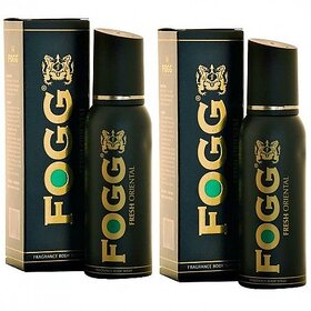 Fogg Fresh Aqua and Fresh Oriental Body Spray (Combo Set of 2) - For Men