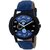 Blue Leather Sports Watch For Boys And Men By Varni Retail