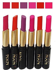 NYN matte lipseick(pack of-6)with 3eyebrow pencil