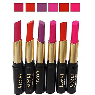 NYN matte lipseick(pack of-6)with 3eyebrow pencil