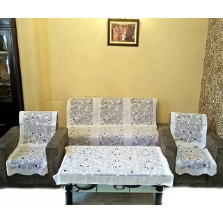 Teen patti 5 Seater kniting Sofa Cover Set -10 Pieces with 1 center table cover by vivek homesaaz