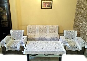 Teen patti Multi Net Sofa Cover Set -16 Pieces with 1 Center Table cover by vivek homesaaz