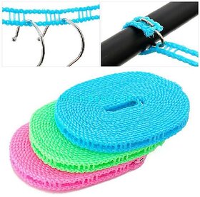 Right Traders Cloths Hanger Hook Rope Windproof NonSlip Rope Outdoor Nylon Washing Rack 5m