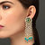 Asmitta Creative Flower Shape Meenakari Work Gold Plated Dangle Earring For Women
