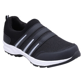 Smart Jaisco Men's Black Slip On Running Shoes