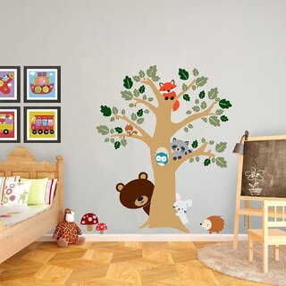                       EJA Art animal tree Wall Sticker Material  PVC Pec  1                                              