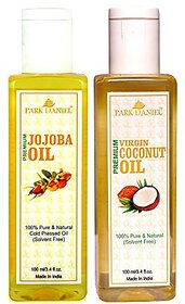 Premium Jojoba oil and Coconut oil combo pack of 2 bottles of 100 ml(200 ml)