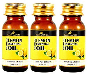 Park Daniel Pure and Natural Lemon Essential oil Combo pack of 3 Bottles of 30 ml(90 ml)