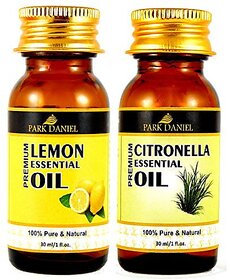 Park Daniel Pure and Natural Lemon and Citronella Essential oil combo of 2 bottles of 30 ml(60 ml)