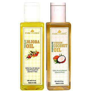 Park Daniel Premium Jojoba oil and Coconut oil combo pack of 2 bottles of 100 ml(200 ml)