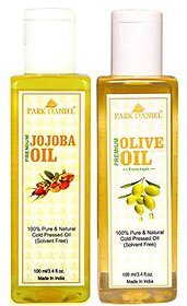 Park Daniel Premium Jojoba oil and Virgin Olive oil combo pack of 2 bottles of 100 ml(200 ml)
