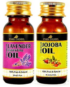 Park Daniel Premium Lavender Essential oil(30 ml) and Jojoba Carrier Oil (35 ml)Combo pack of 2 Bottles (65 ml)