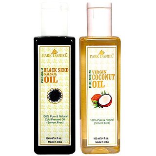 Park Daniel Coconut Oil And Black Seed Oilkalonji Combo Pack Of 2 Bottles O