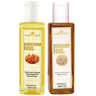 Park Daniel Premium Wheatgerm oil and Sesame oil combo pack of 2 bottles of 100 ml(200 ml) Park Daniel Premium Wheatgerm oil and Sesame oil combo pack of 2 bottles of 100 ml(200 ml)