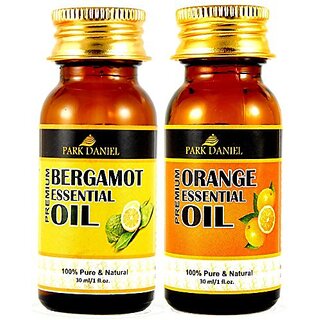                       Park Daniel Pure and Natural Bergamot and Orange Essential oil combo pack of 2 bottles of 30 ml- (60 ml)                                              