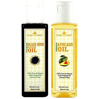 Park Daniel Premium Avocado oil and Black seed oil(Kalonji) combo pack of 2 bottles of 100 ml(200 ml)