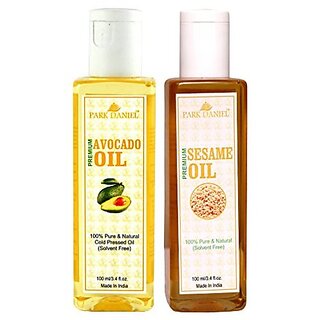                       Park Daniel Premium Avocado oil and Sesame oil combo pack of 2 bottles of 100 ml(200 ml)                                              