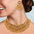 Asmitta Traditional  Gold Plated Choker Style  Necklace Set For Women