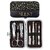 Stainless Steel Manicure Pedicure Set Nail Clippers Cleaner Cuticle Travel Grooming Kit Case 7 in 1