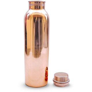 Copper 100 Pure Handmade Copper Bottle-600 Ml, Leak Proof Joint Free For Health Benefits