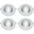 Bene Gleam Virgin Plastic Round Ceiling Light, (White 7w, Pack of 4 Pcs)