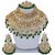 Lucky Jewellery Ethnic Green Color Gold Plating Padmavat Jewelry Kundan Necklace Set For Girls  Women