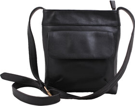 PY Fashion Pu Black Sling Bag